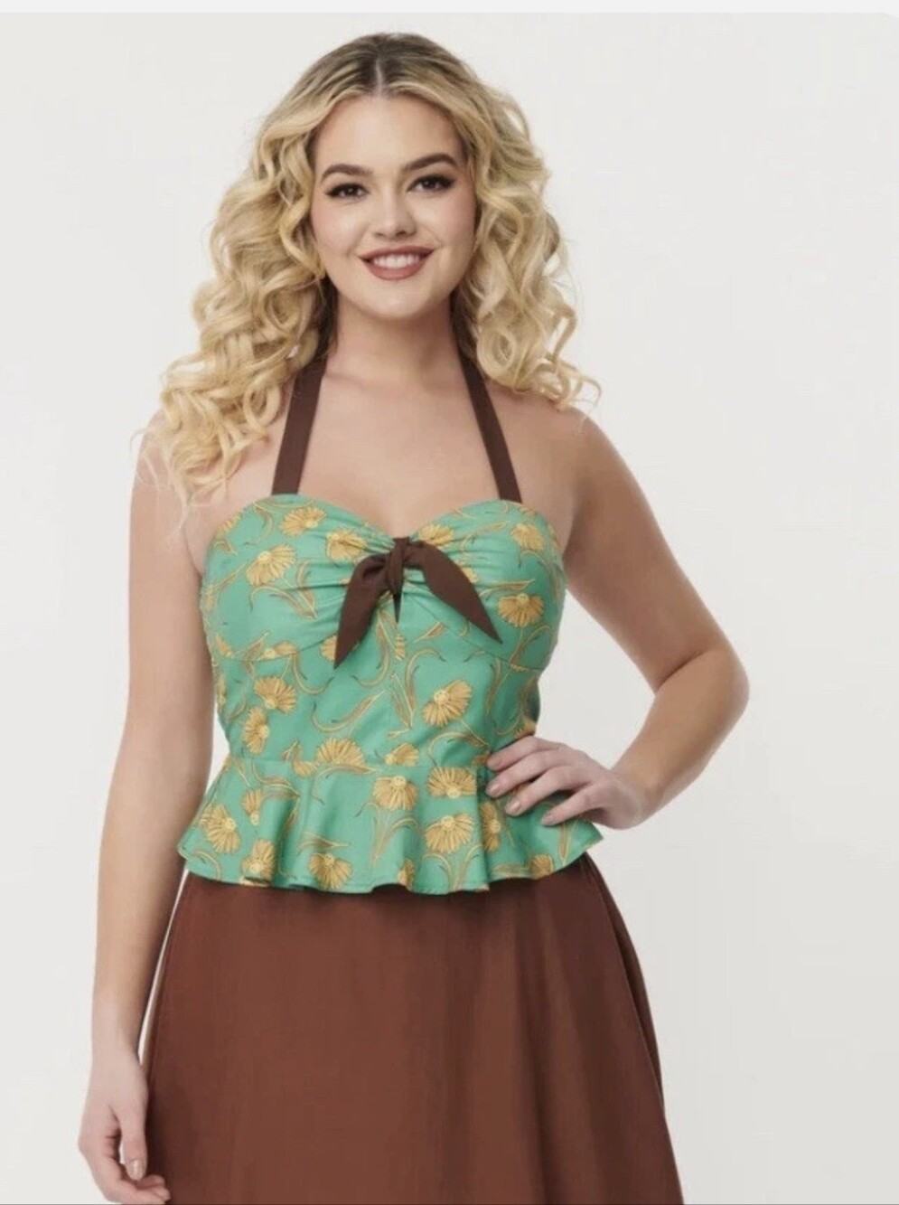 NWT Unique Vintage X Smiley Halter Top